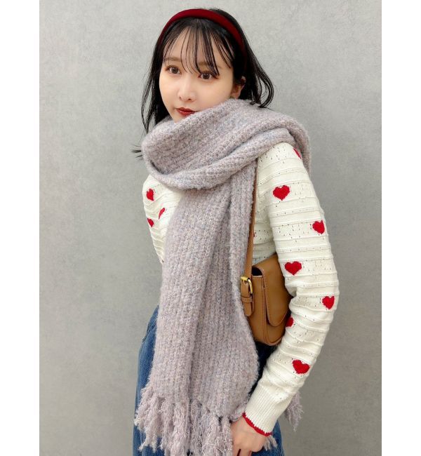 dazzlin「キャンディカラービッグマフラー」|マフラー|ピンク