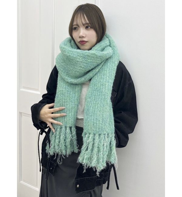 dazzlin「キャンディカラービッグマフラー」|マフラー|グリーン