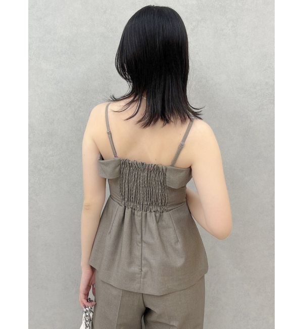 dazzlin「フロントジップペプラムオールインワン」|ワンピース|