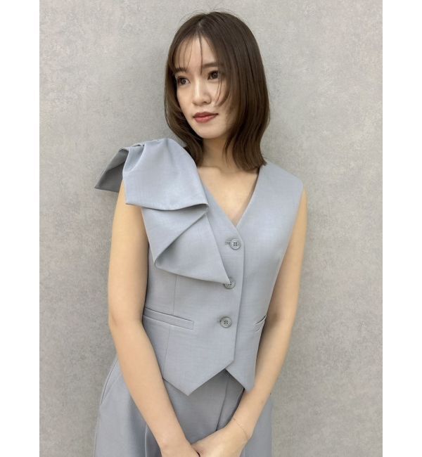dazzlin「【セットアップ対応】ショルダーリボンジレ」|ベスト・ジレ|