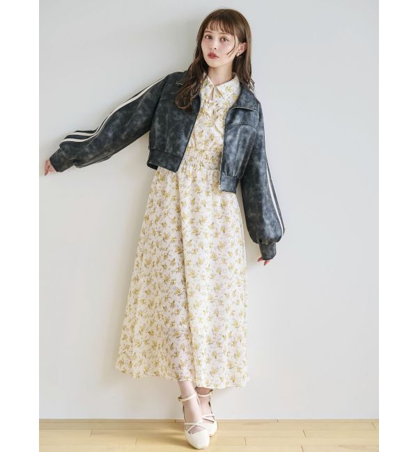 dazzlin「2WAYショルダーフラワーラッフルワンピース」|ワンピース|