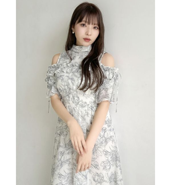 dazzlin「2WAYショルダーフラワーラッフルワンピース」|ワンピース|