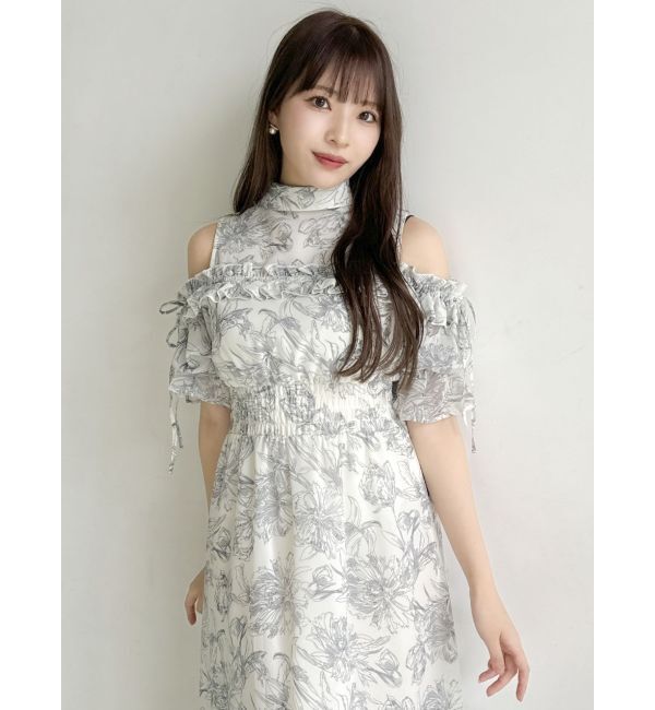 dazzlin「2WAYショルダーフラワーラッフルワンピース」|ワンピース|