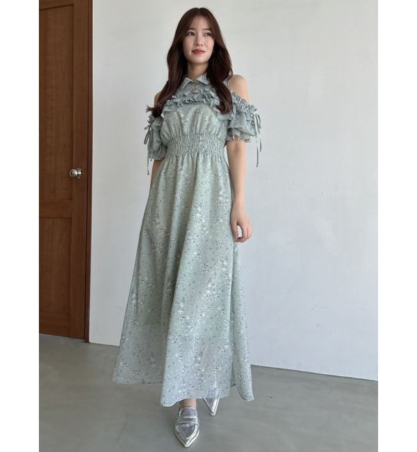 dazzlin「2WAYショルダーフラワーラッフルワンピース」|ワンピース|