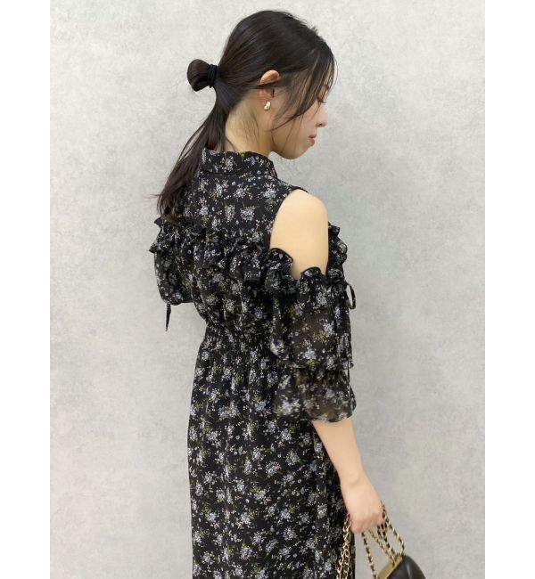 dazzlin「2WAYショルダーフラワーラッフルワンピース」|ワンピース|