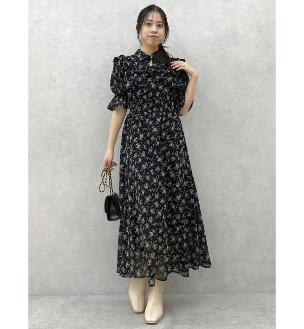 dazzlin「2WAYショルダーフラワーラッフルワンピース」|ワンピース|