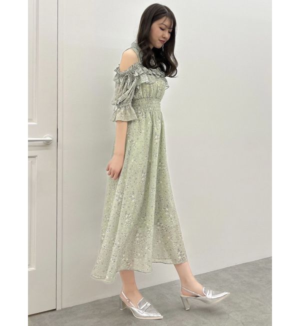 dazzlin「2WAYショルダーフラワーラッフルワンピース」|ワンピース|