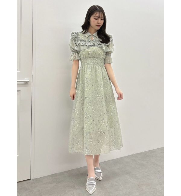 dazzlin「2WAYショルダーフラワーラッフルワンピース」|ワンピース|