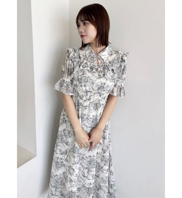 dazzlin「2WAYショルダーフラワーラッフルワンピース」|ワンピース|