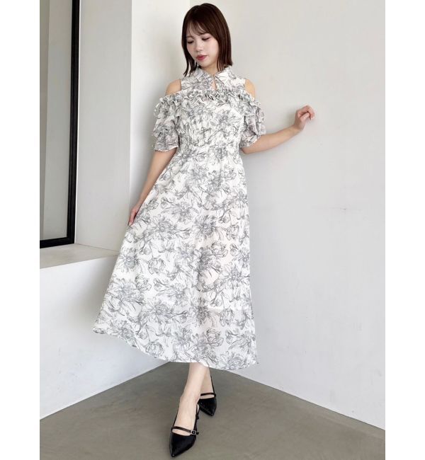 dazzlin「2WAYショルダーフラワーラッフルワンピース」|ワンピース|