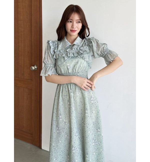 dazzlin「2WAYショルダーフラワーラッフルワンピース」|ワンピース|