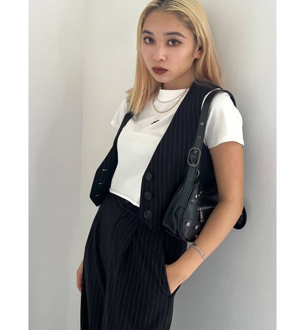 EMODA「ノーカラーコンパクトベスト」|ベスト・ジレ|