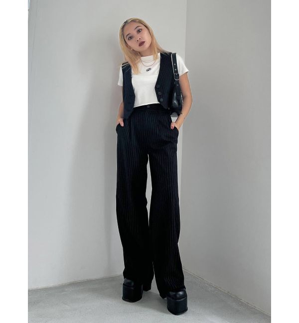 EMODA「ノーカラーコンパクトベスト」|ベスト・ジレ|