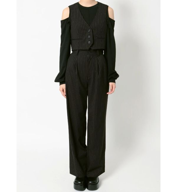 EMODA「ノーカラーコンパクトベスト」|ベスト・ジレ|