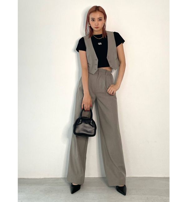 EMODA「ノーカラーコンパクトベスト」|ベスト・ジレ|