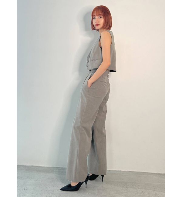 EMODA「ノーカラーコンパクトベスト」|ベスト・ジレ|