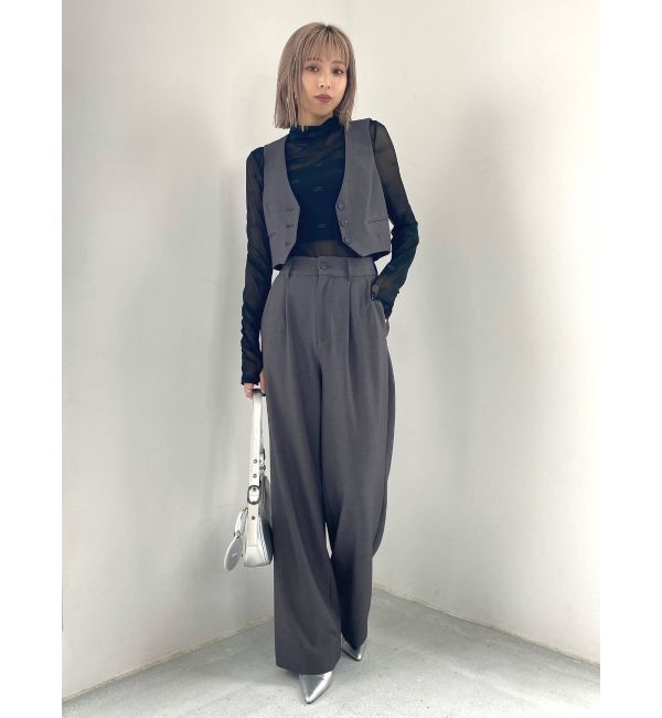 EMODA「ノーカラーコンパクトベスト」|ベスト・ジレ|