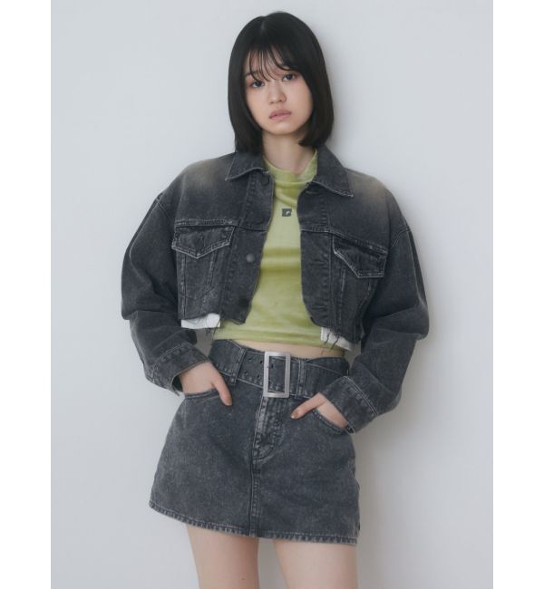 EMODA「カットオフクロップドデニムジャケット」|デニムジャケット|