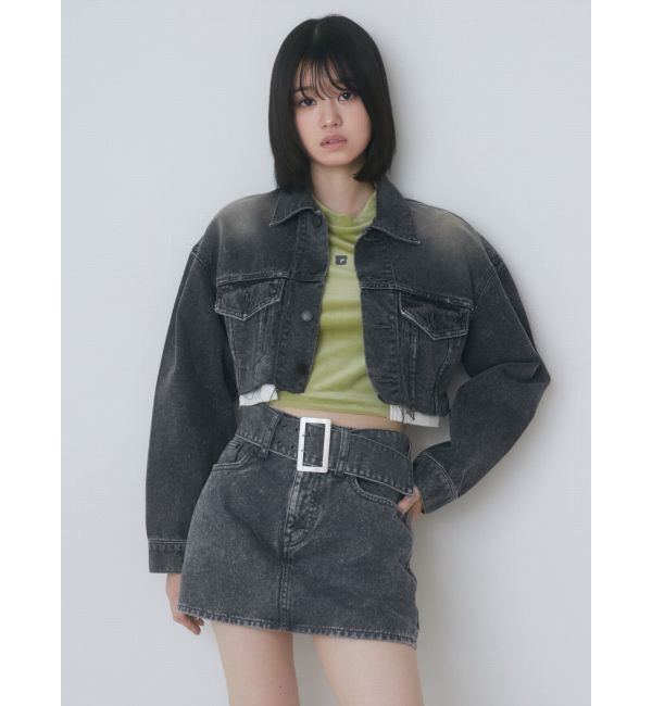 EMODA「カットオフクロップドデニムジャケット」|デニムジャケット|