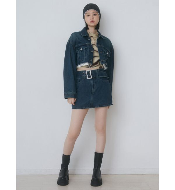EMODA「カットオフクロップドデニムジャケット」|デニムジャケット|