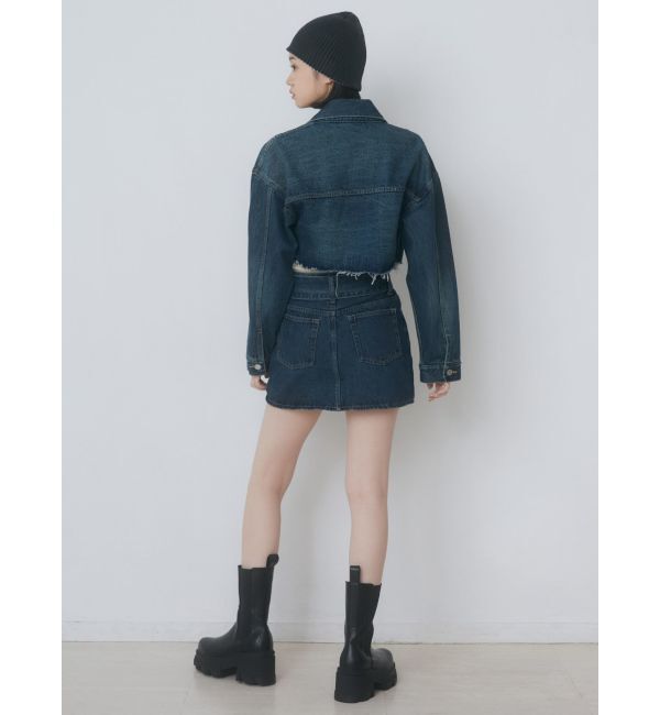EMODA「カットオフクロップドデニムジャケット」|デニムジャケット|