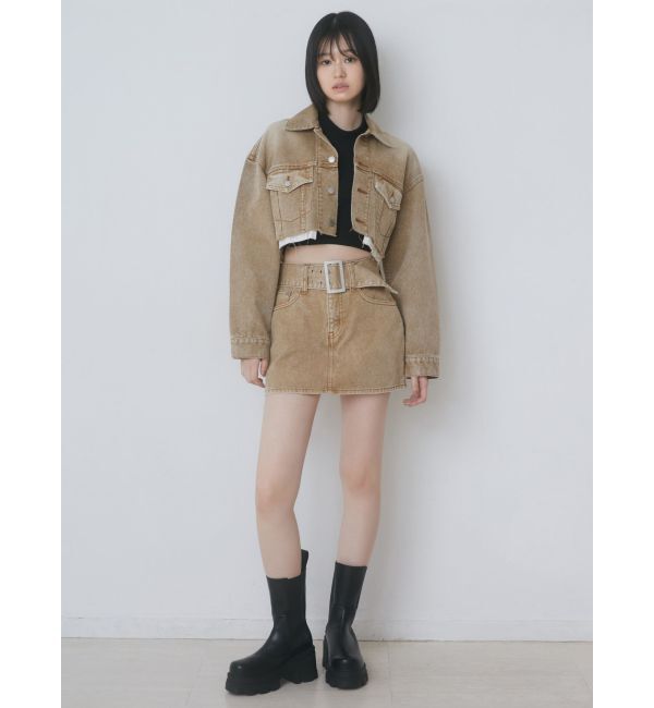 EMODA「カットオフクロップドデニムジャケット」|デニムジャケット|