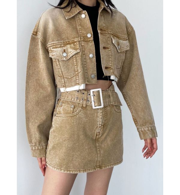 EMODA「カットオフクロップドデニムジャケット」|デニムジャケット|