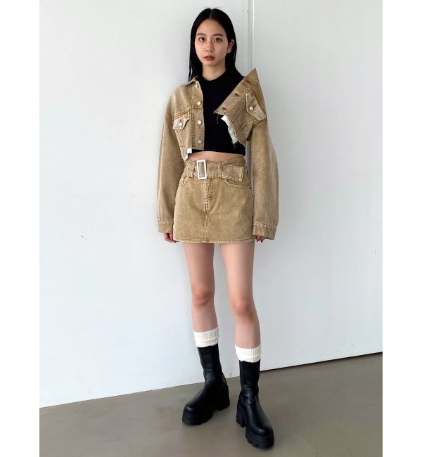 EMODA「カットオフクロップドデニムジャケット」|デニムジャケット|