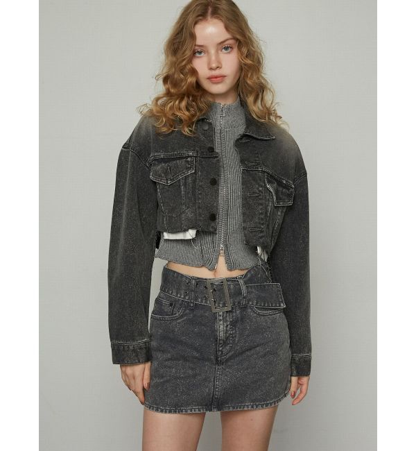 EMODA「カットオフクロップドデニムジャケット」|デニムジャケット|