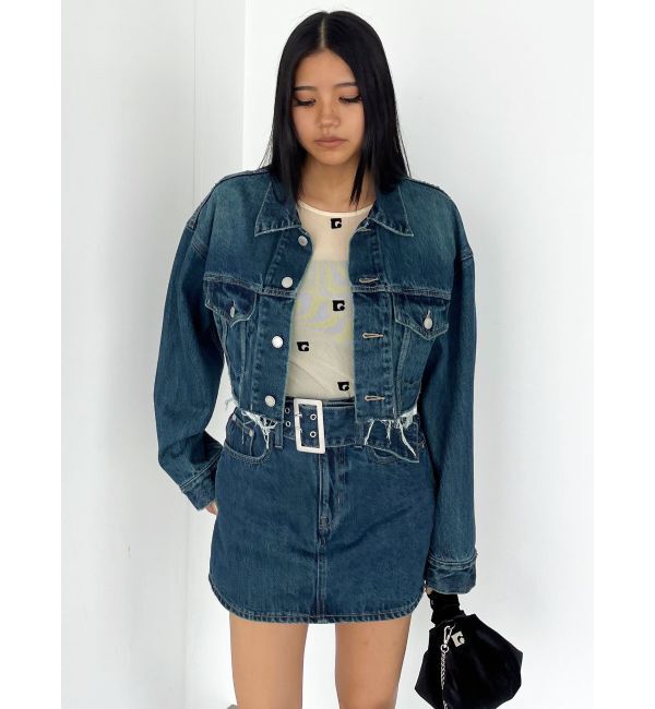 EMODA「カットオフクロップドデニムジャケット」|デニムジャケット|