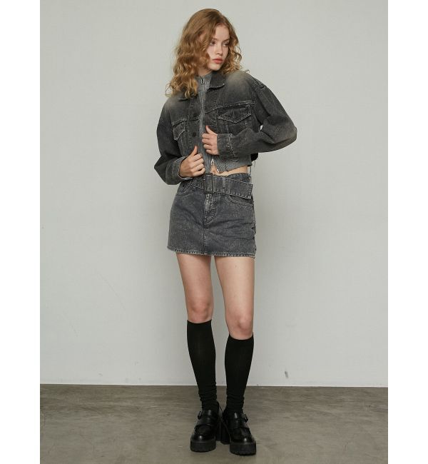 EMODA「カットオフクロップドデニムジャケット」|デニムジャケット|