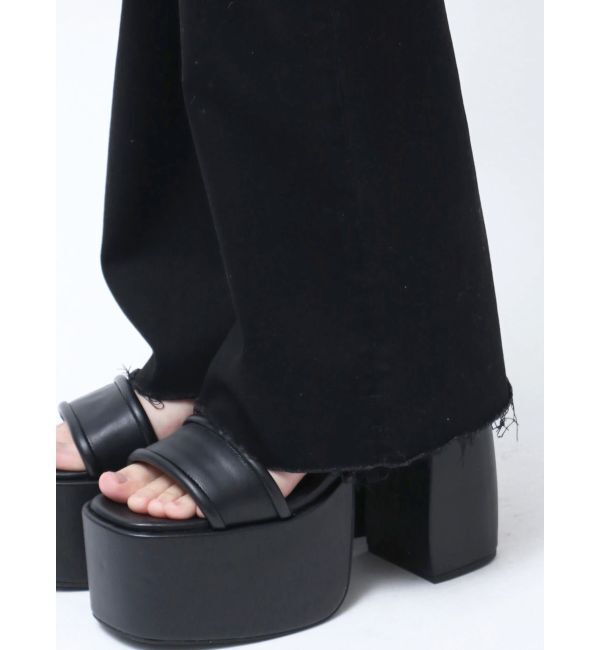 EMODA「サイドオープンハイウエストフレアパギンス」|デニム|