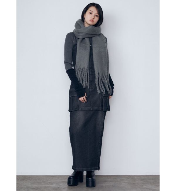 EMODA「ボリュームフリンジマフラー」|マフラー|