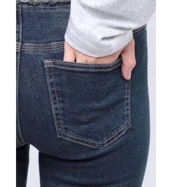 EMODA「ウエストレイヤーハイウエストフレアパギンス」|デニム|