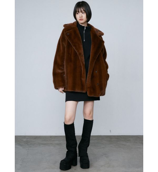 EMODA「ミディフェイクファーコート」|その他|