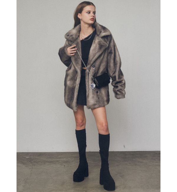 EMODA「ミディフェイクファーコート」|その他|