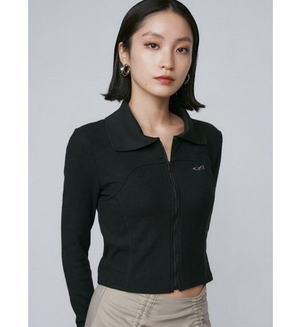 EMODA「リブカッティングトップ」|Tシャツ・カットソー|ブラック