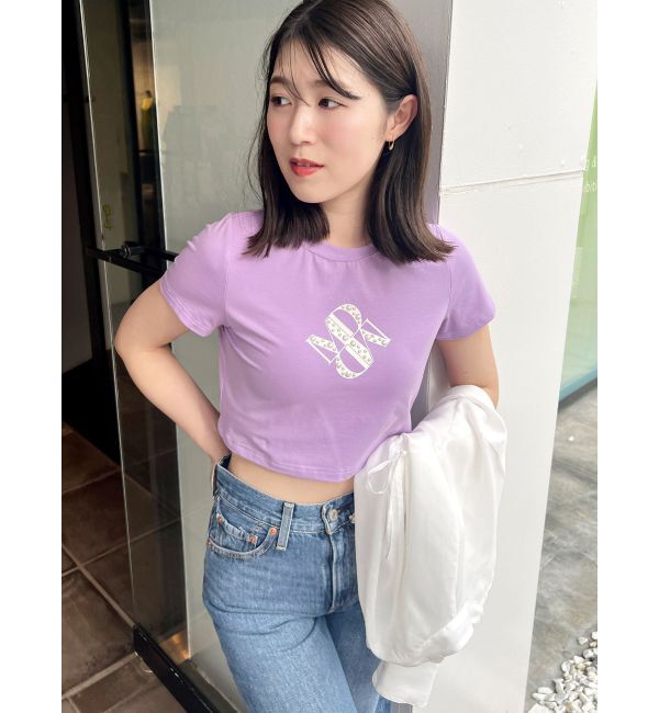 MERCURYDUO「クロップドパールロゴTシャツ」|Tシャツ・カットソー|
