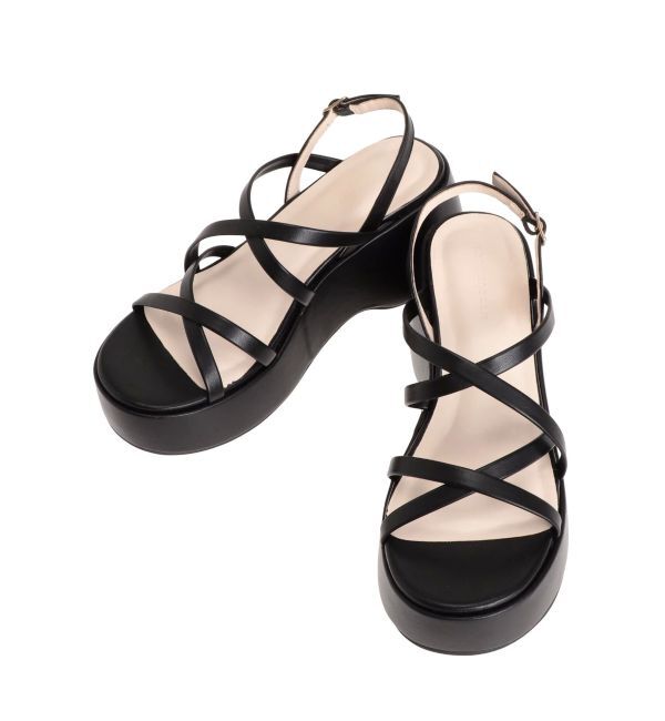 MERCURYDUO「メタリックストラップサンダル」|サンダル|