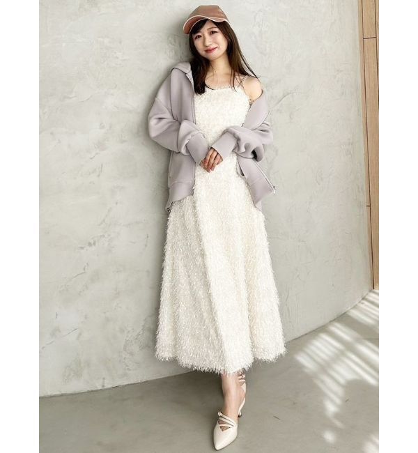 MERCURYDUO「フェザーフレアキャミワンピース」|ワンピース|