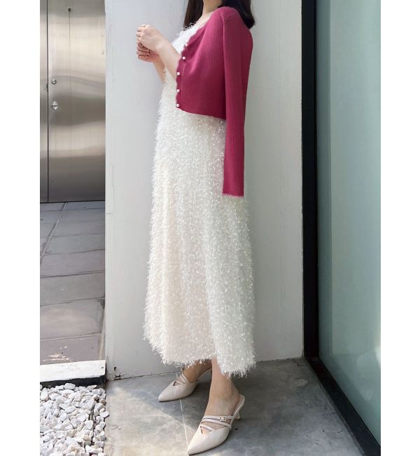 MERCURYDUO「フェザーフレアキャミワンピース」|ワンピース|