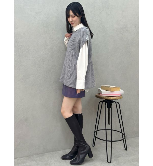 MERCURYDUO「フェイクレザーミニスカート」|スカート|