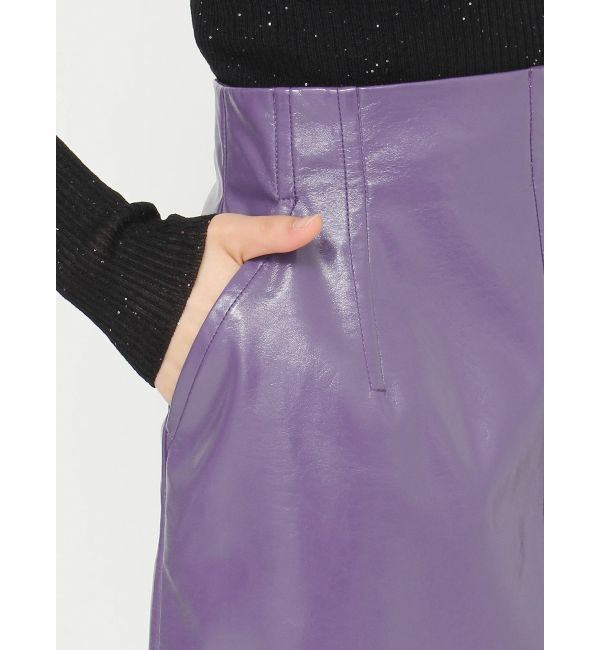 MERCURYDUO「フェイクレザーミニスカート」|スカート|