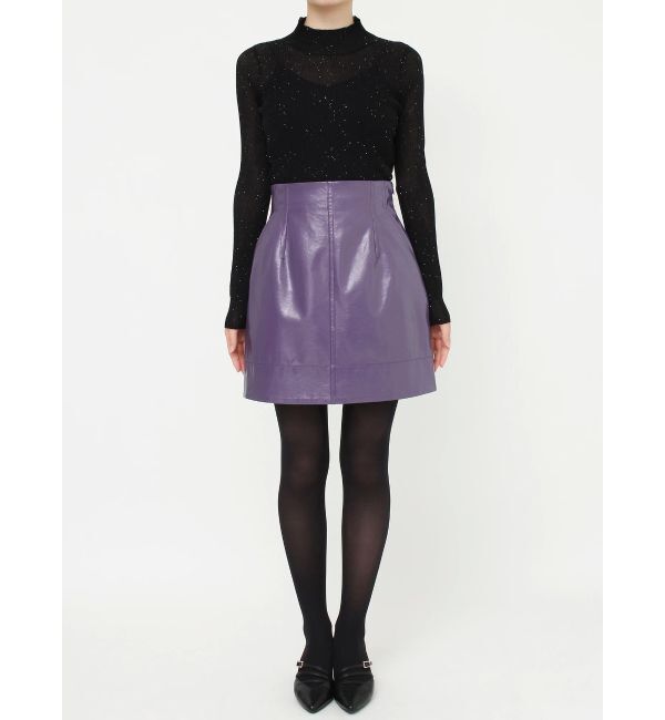 MERCURYDUO「フェイクレザーミニスカート」|スカート|