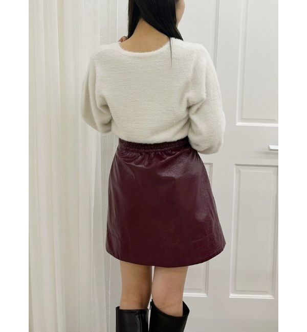 MERCURYDUO「フェイクレザーミニスカート」|スカート|