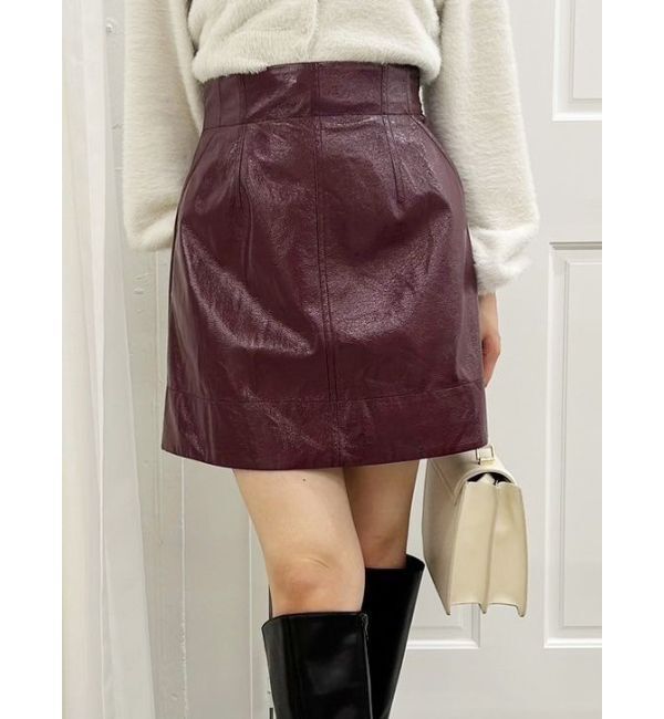MERCURYDUO「フェイクレザーミニスカート」|スカート|