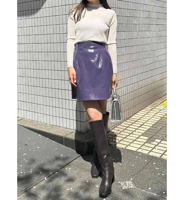 MERCURYDUO「フェイクレザーミニスカート」|スカート|