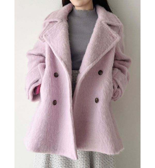 MERCURYDUO「シャギーミドルコート」|その他|ベビーピンク