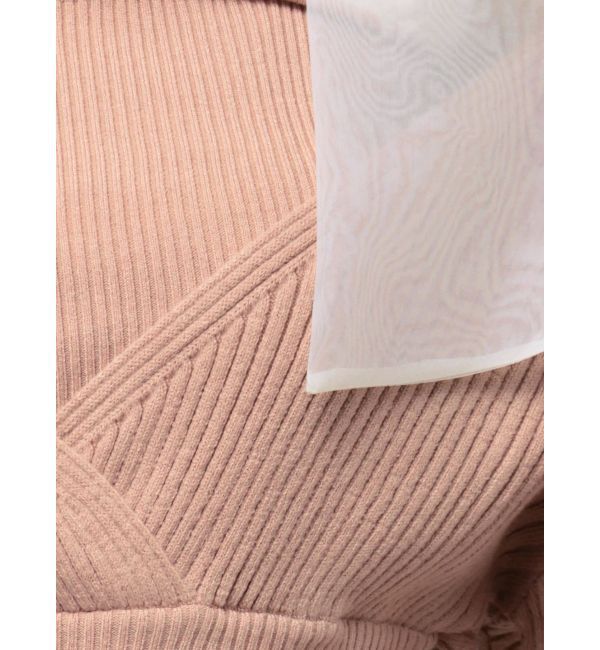 MERCURYDUO「2WAYショルダーリボンマーメイドニットワンピース」|ワンピース|