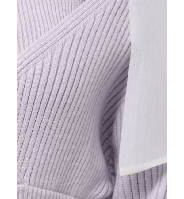 MERCURYDUO「2WAYショルダーリボンマーメイドニットワンピース」|ワンピース|